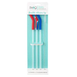 Swig Life Lids, Straws + More|Mega Mugs^All American Mega Mug Reusable Straw Set -