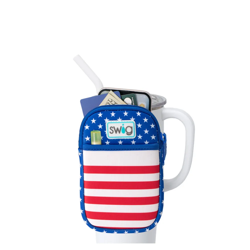 Swig Life Travel Mugs|Drinking Buddies^All American Mega Pouch - Tumbler Belt Bag -