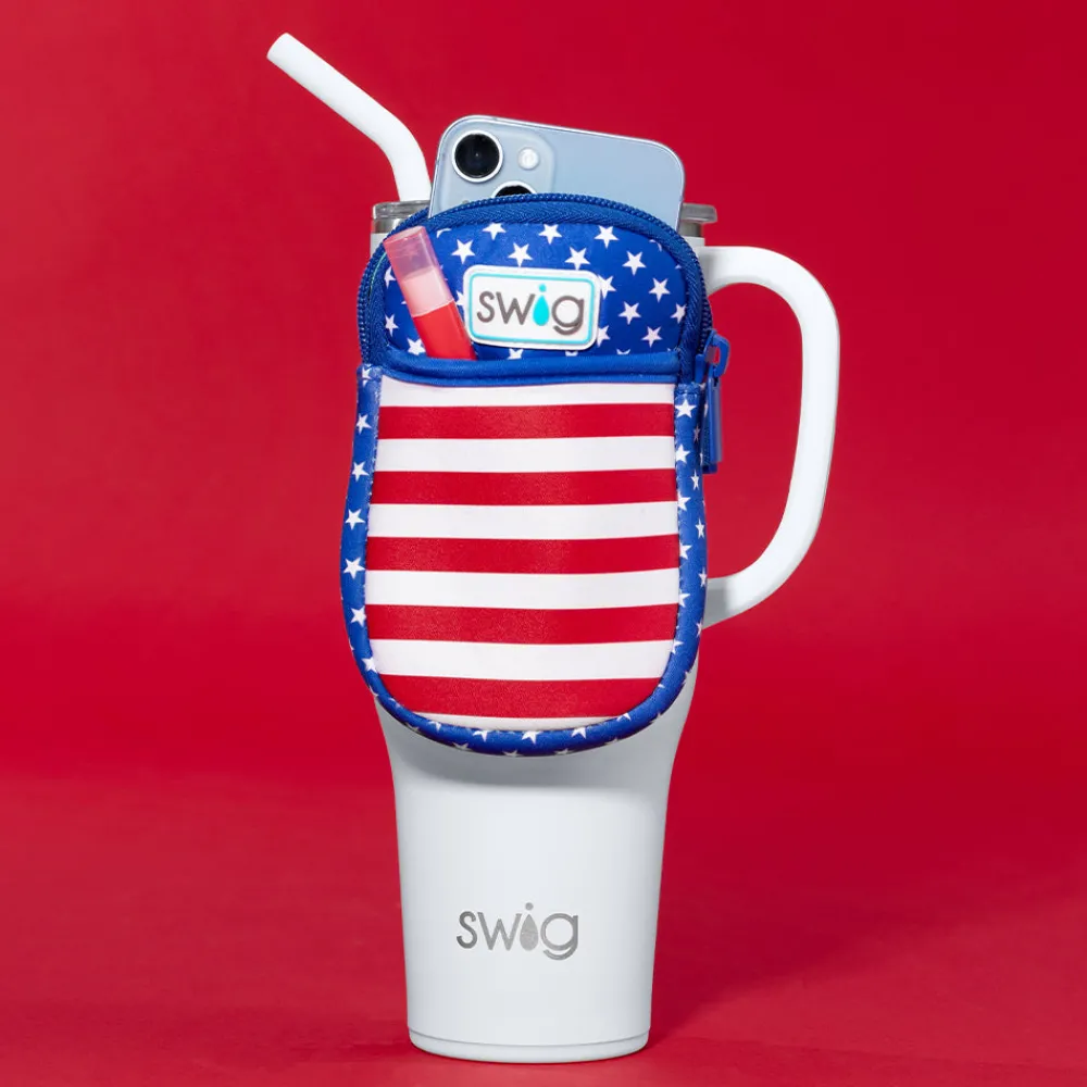 Swig Life Travel Mugs|Drinking Buddies^All American Mega Pouch - Tumbler Belt Bag -