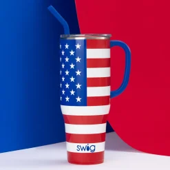 Swig Life Tumblers New Sizes!|Travel Mugs^All American 40oz Mega Mug with Handle -