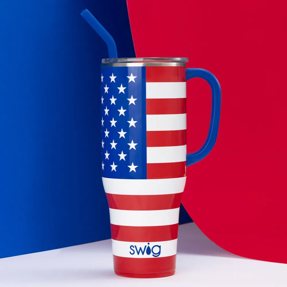 Swig Life Tumblers New Sizes!|Travel Mugs^All American 40oz Mega Mug with Handle -