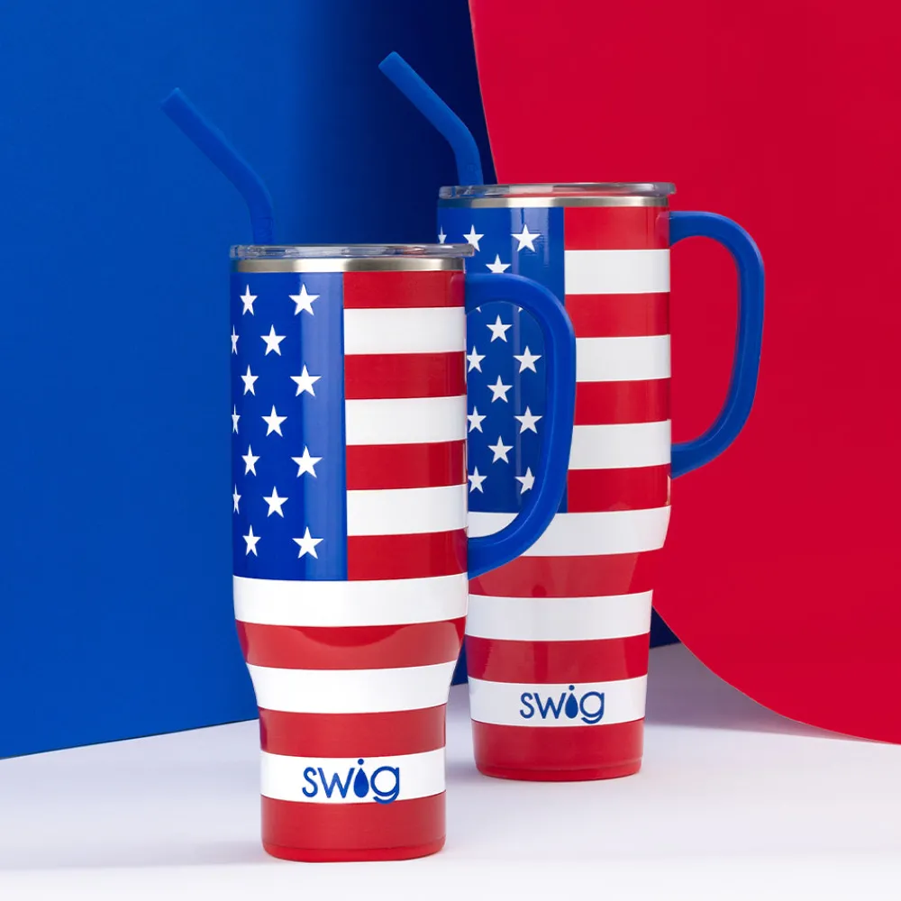 Swig Life Tumblers New Sizes!|Travel Mugs^All American 30oz Mega Mug with Handle -