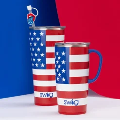 Swig Life Travel Mugs|All American^All American 22oz Travel Mug with Handle -