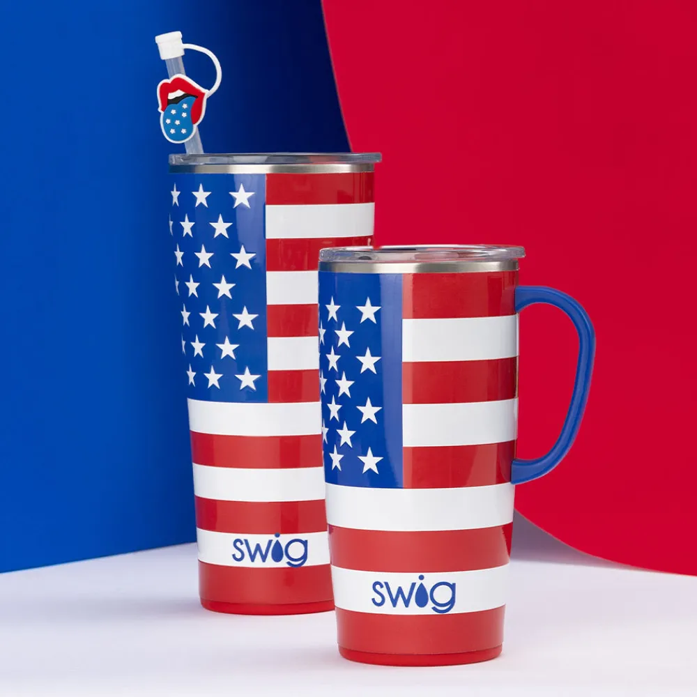 Swig Life Travel Mugs|All American^All American 22oz Travel Mug with Handle -