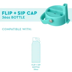 Swig Life Lids, Straws + More|Water Bottles^Aqua Flip + Sip Cap 36oz Bottle