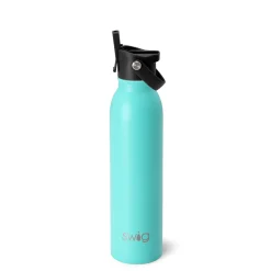 Swig Life Water Bottles|Solids^Aqua Flip + Sip Water Bottle (20oz) -