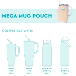 Swig Life Travel Mugs|Drinking Buddies^Aqua Mega Mug Pouch