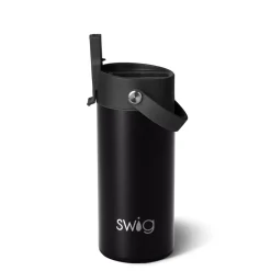 Swig Life Tumblers New Sizes!|Water Bottles^Black Flip + Sip Slim Tumbler 12oz