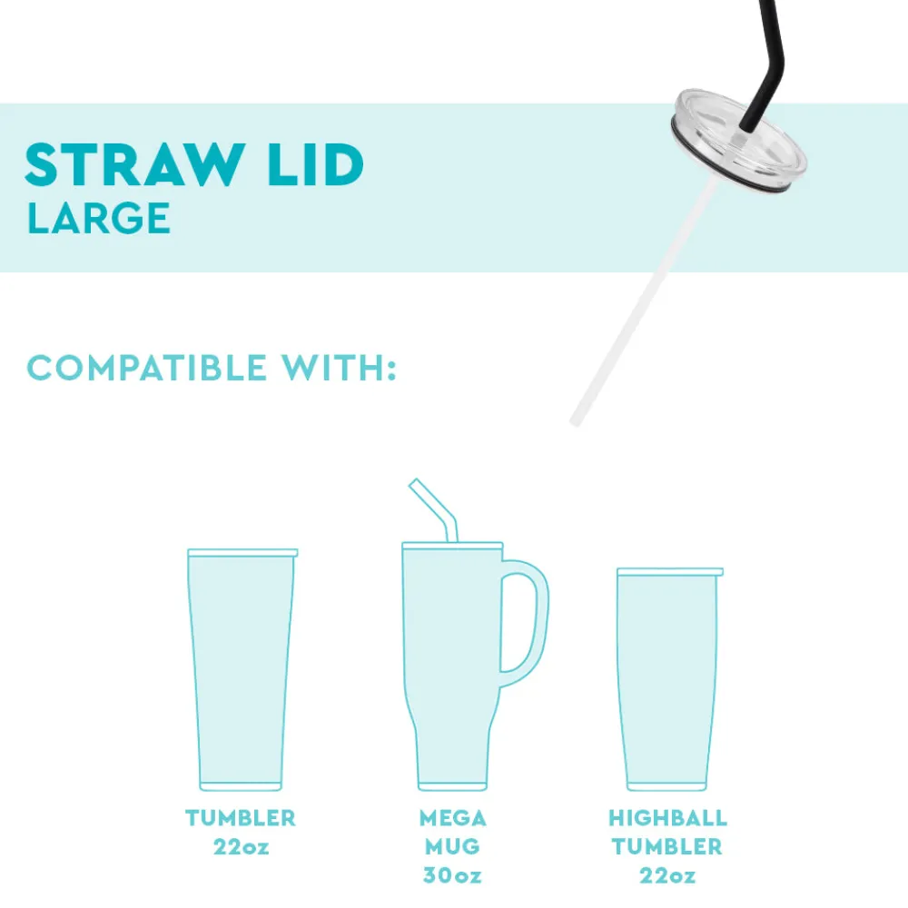 Swig Life Tumblers New Sizes!|Travel Mugs^Black Large Straw Lid