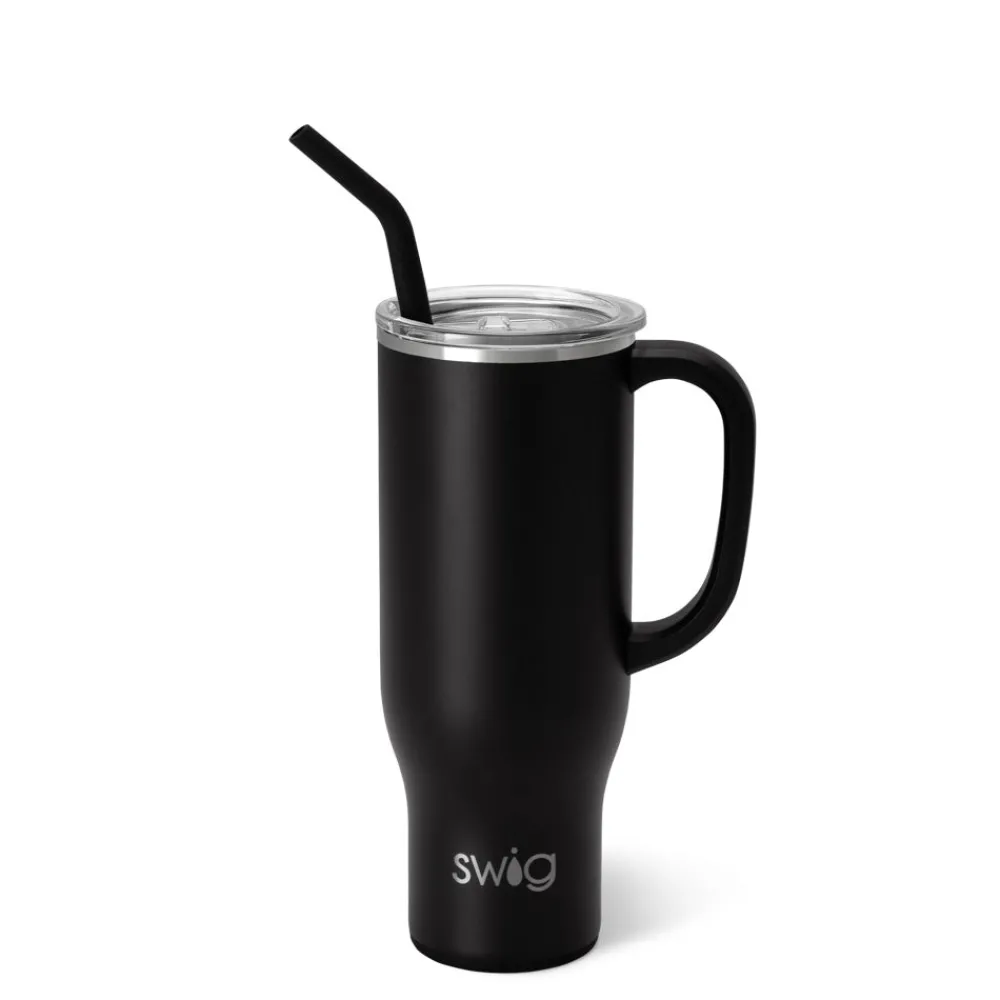 Swig Life Tumblers New Sizes!|Travel Mugs^Black Mega Mug 30oz