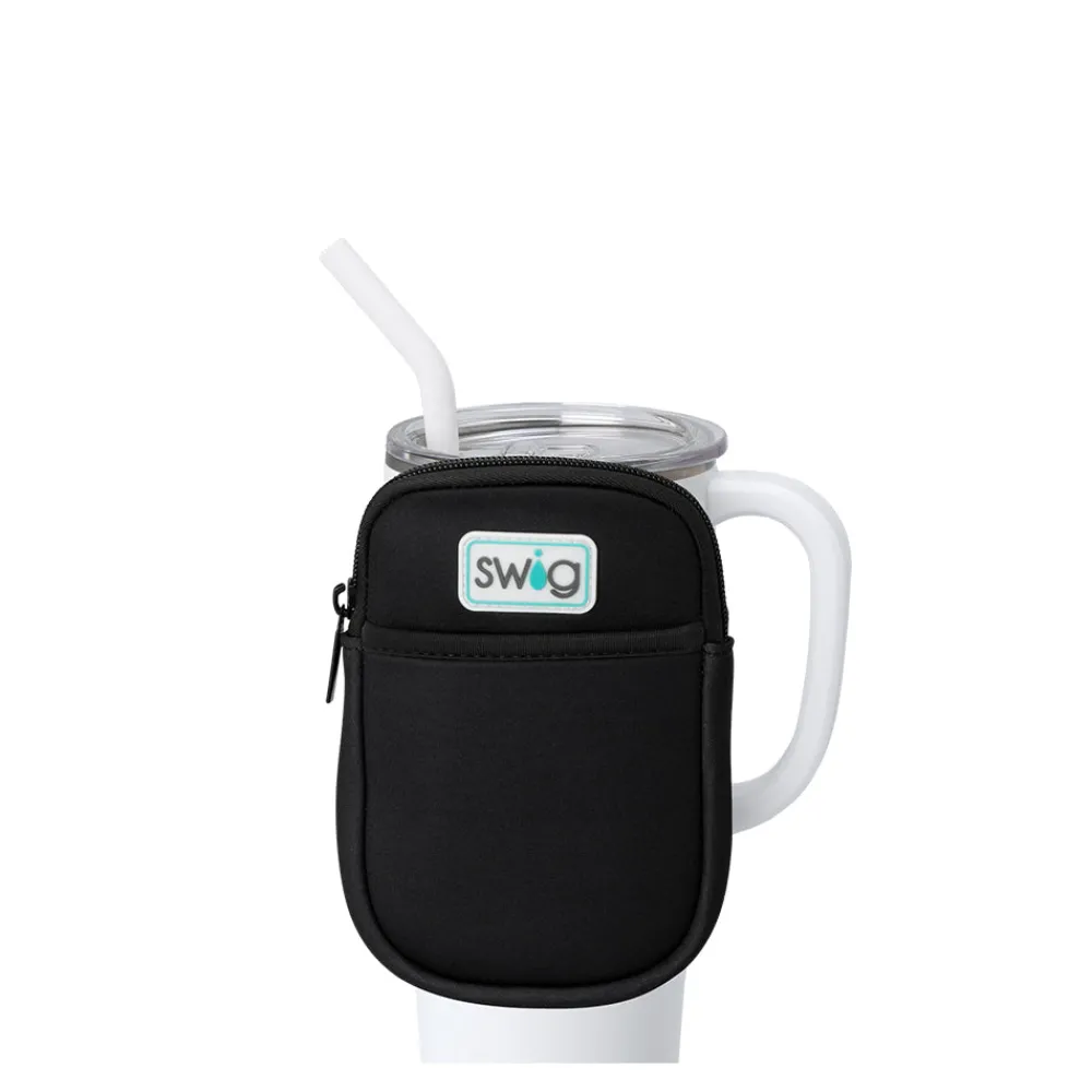 Swig Life Travel Mugs|Drinking Buddies^Black Mega Mug Pouch