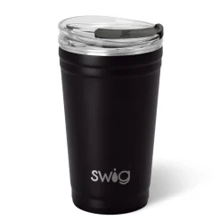 Swig Life Tumblers New Sizes!|Solids^Black 24oz Insulated Party Cup -