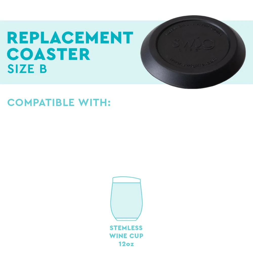 Swig Life Lids, Straws + More|Water Bottles^Black Replacement Base |