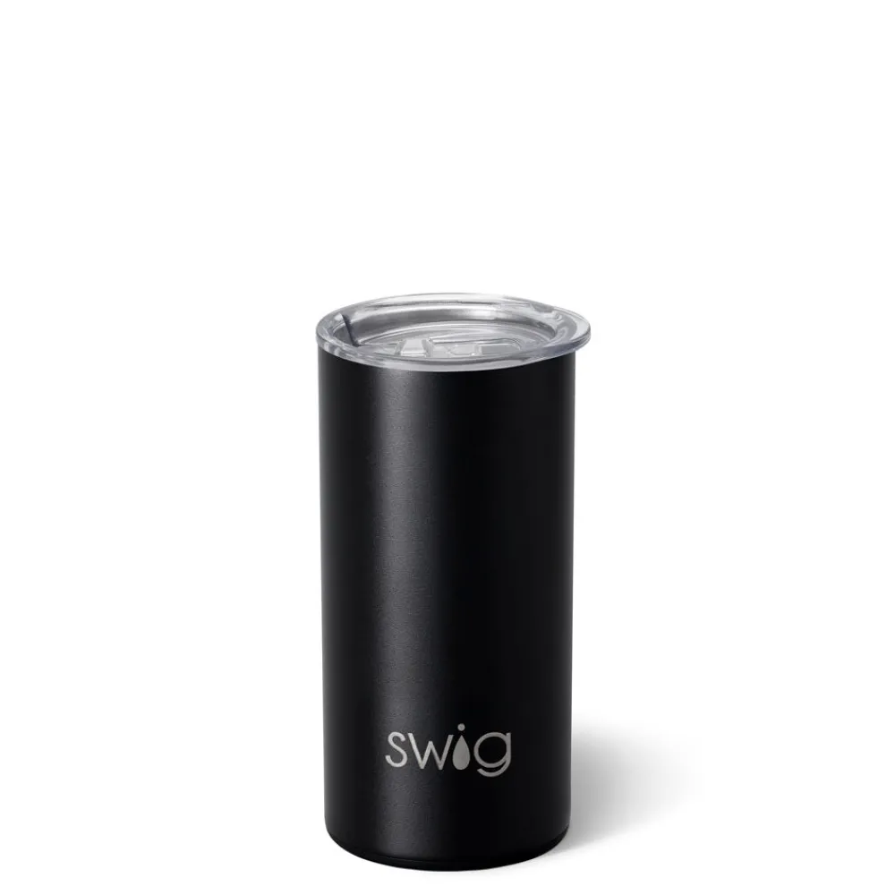 Swig Life Tumblers New Sizes!|Solids^Black Slim Tumbler 12oz