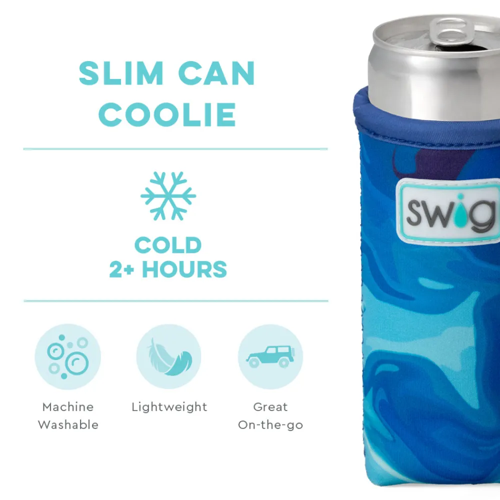 Swig Life Drink Coolies New Sizes!|Blue Lagoon^Blue Lagoon Slim Can Coolie