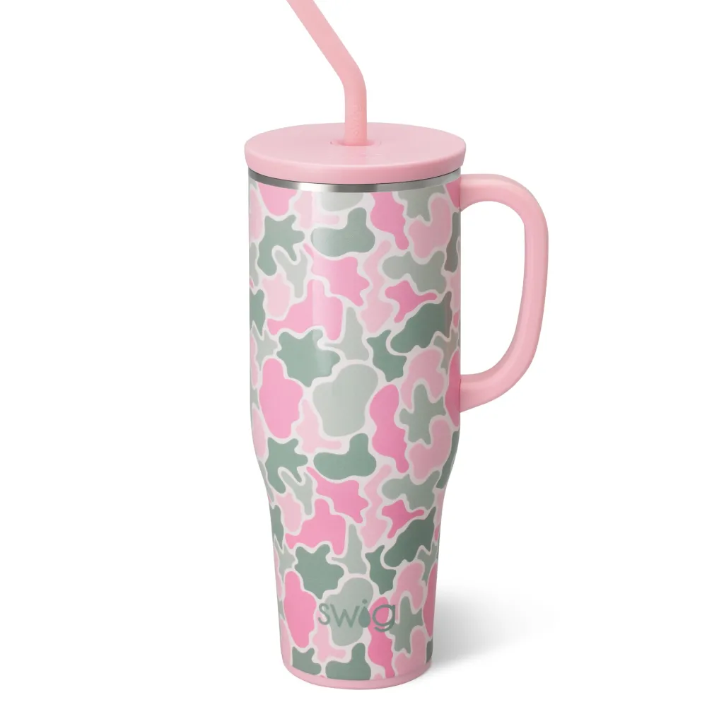 Swig Life Tumblers New Sizes!|Travel Mugs^Blushing Camo Mega Mug 40oz