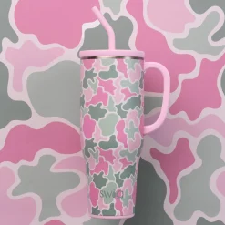Swig Life Tumblers New Sizes!|Travel Mugs^Blushing Camo Mega Mug 40oz