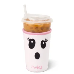 Swig Life Drink Coolies New Sizes!|Boo Crew Ghost^Boo Crew Ghost Medium Iced Cup Coolie