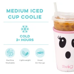 Swig Life Drink Coolies New Sizes!|Boo Crew Ghost^Boo Crew Ghost Medium Iced Cup Coolie