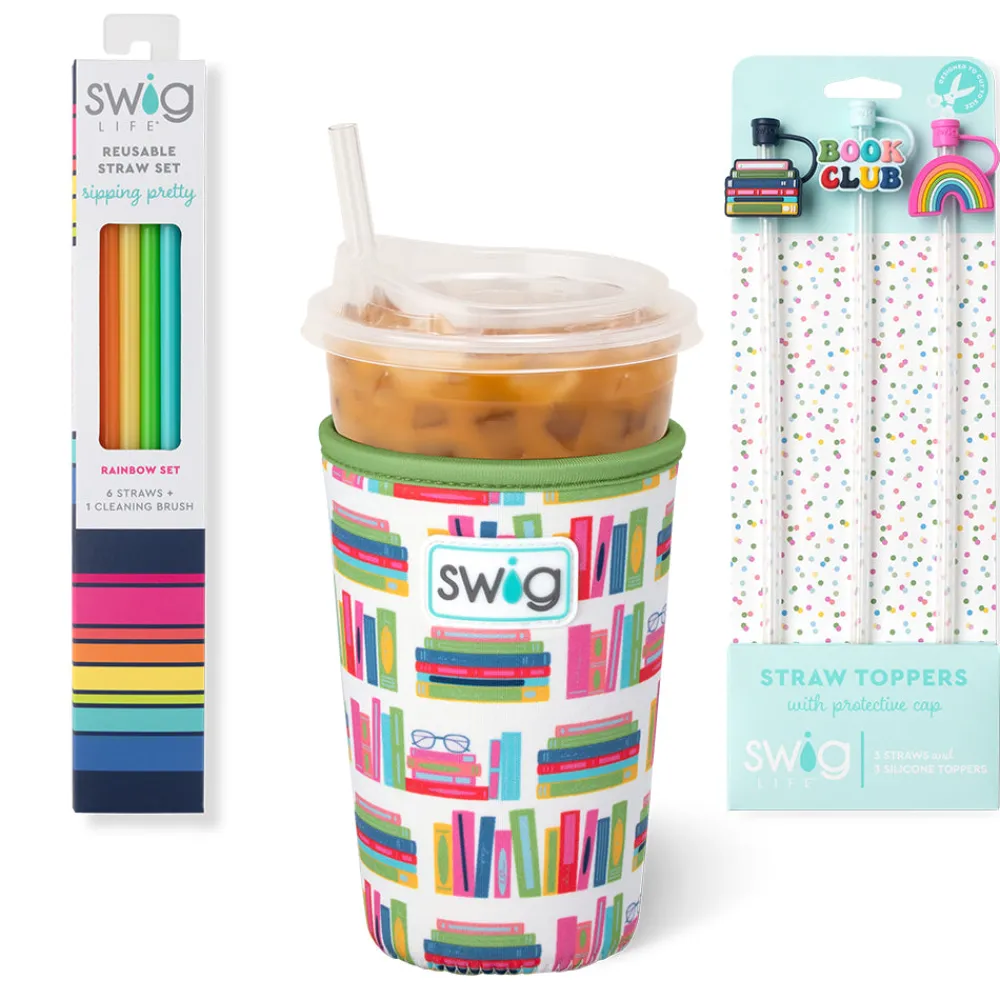 Swig Life Drink Coolies New Sizes!|Book Club Best Seller!^Book Club Accessory Bundle