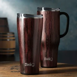 Swig Life Tumblers New Sizes!|Travel Mugs^Bourbon Barrel 40oz Mega Mug with handle -