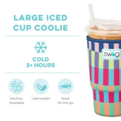 Swig Life Drink Coolies New Sizes!|Brite Stripe^Brite Stripe Large Iced Cup Coolie