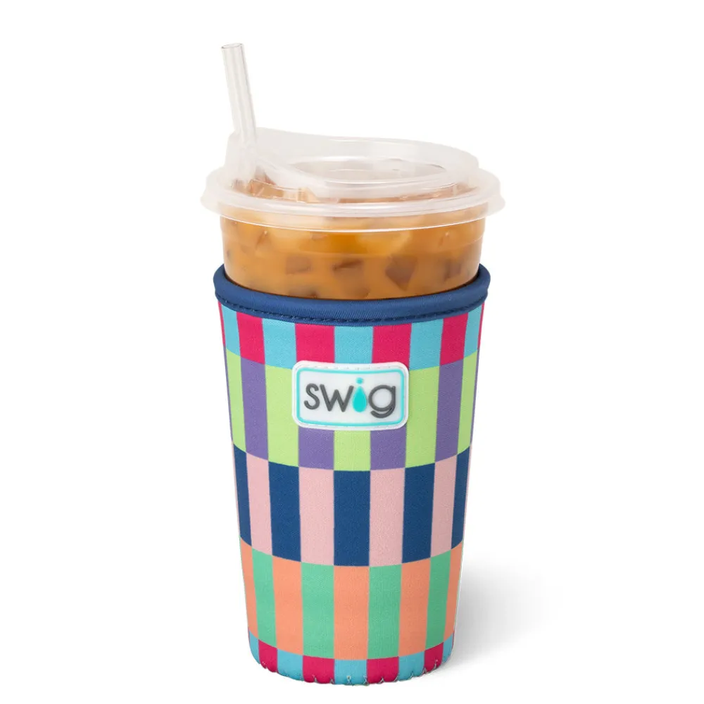 Swig Life Drink Coolies New Sizes!|Brite Stripe^Brite Stripe Medium Iced Cup Coolie
