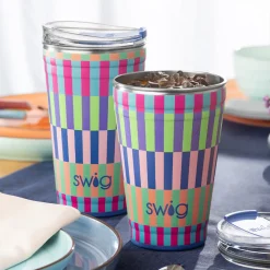 Swig Life Tumblers New Sizes!|Brite Stripe^Brite Stripe Party Cup 18oz