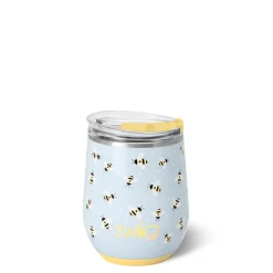 Swig Life Wine + Cocktails|Busy Bee^Busy Bee Stemless Wine 12oz