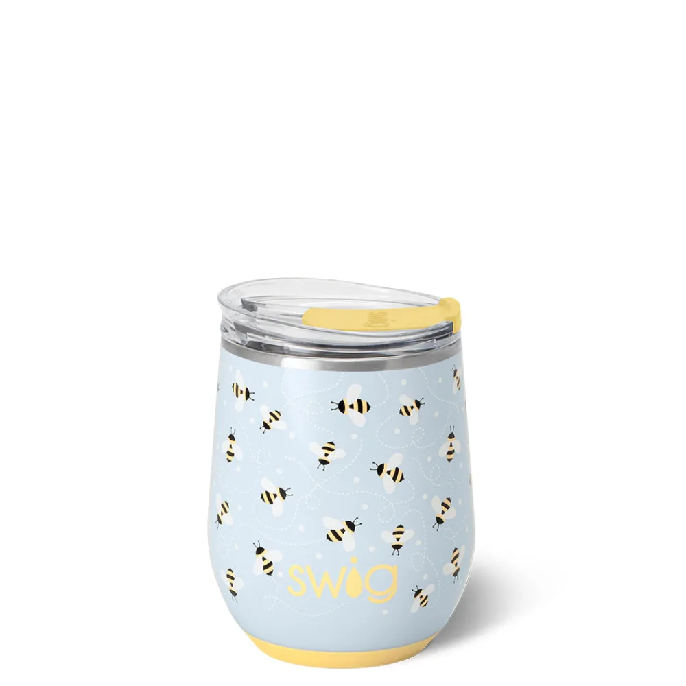 Swig Life Wine + Cocktails|Busy Bee^Busy Bee Stemless Wine 12oz