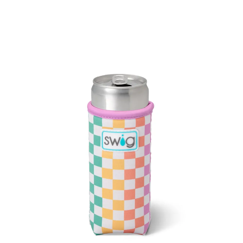 Swig Life Drink Coolies New Sizes!|Check Mate^Check Mate Slim Can Coolie