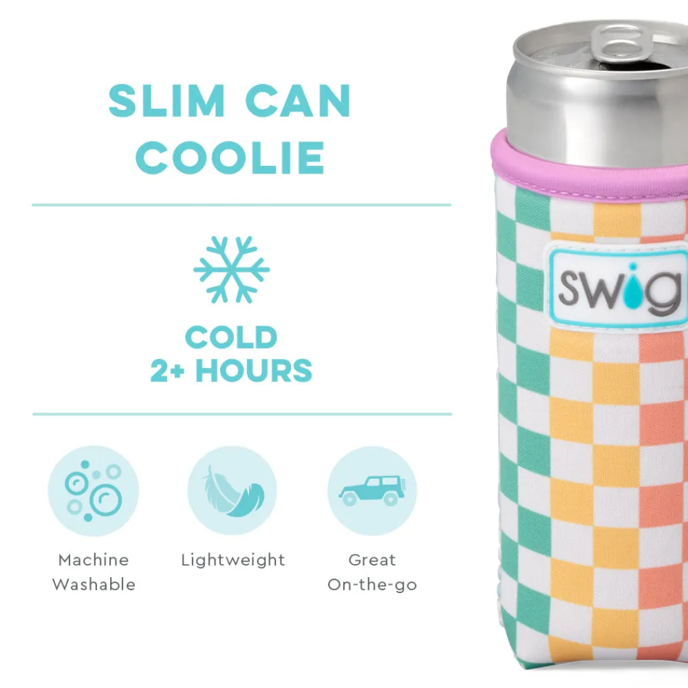 Swig Life Drink Coolies New Sizes!|Check Mate^Check Mate Slim Can Coolie