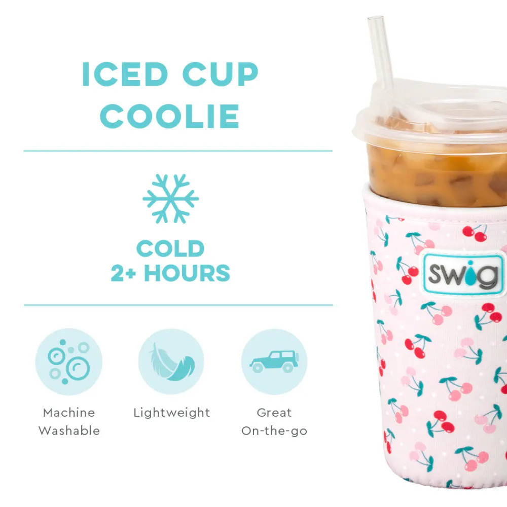 Swig Life Drink Coolies New Sizes!|Cherry Pie^Cherry Pie Medium Iced Cup Coolie
