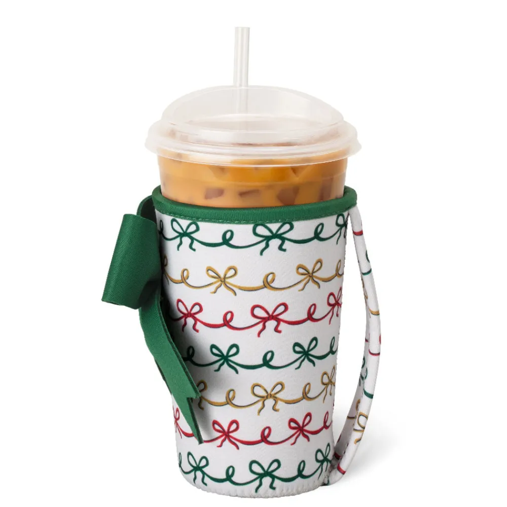 Swig Life Drink Coolies New Sizes!|Christmas Bows^Christmas Bows Medium Iced Cup Coolie