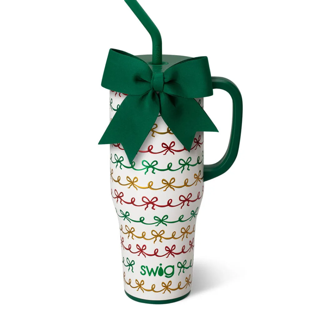 Swig Life Tumblers New Sizes!|Travel Mugs^Christmas Bows Mega Mug 40oz