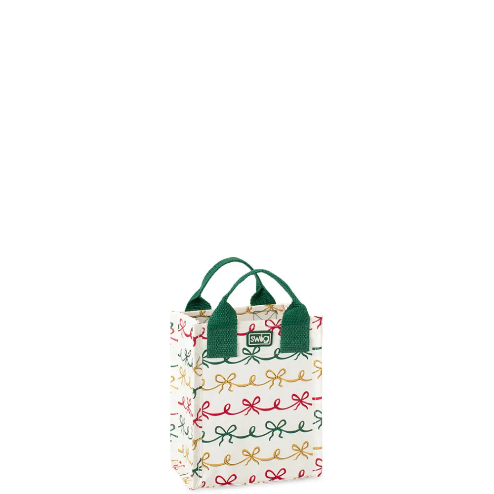 Swig Life Reusable Gift Bags|Christmas Bows^Christmas Bows Mini Reusable Gift Bag
