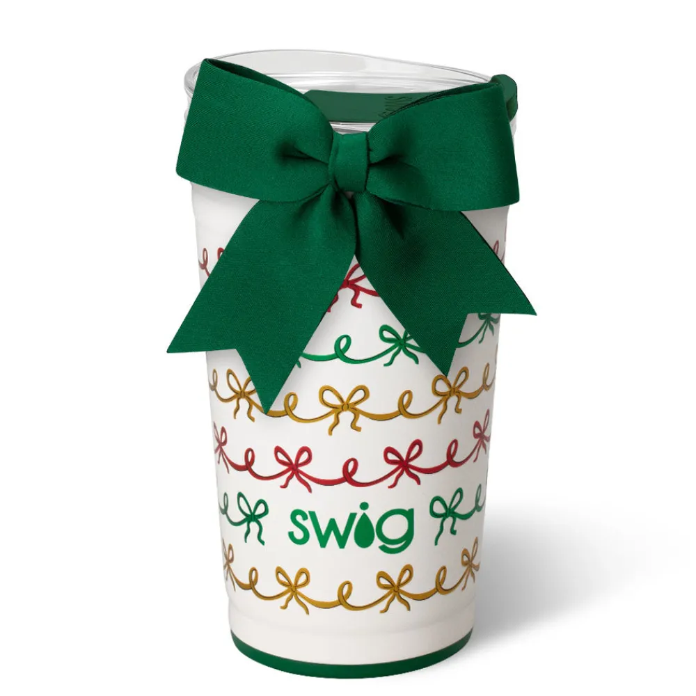Swig Life Tumblers New Sizes!|Christmas Bows^Christmas Bows Party Cup 24oz