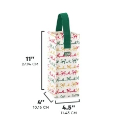 Swig Life Reusable Gift Bags|Christmas Bows^Christmas Bows Wine Reusable Gift Bag