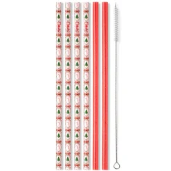Swig Life Lids, Straws + More|Christmas Cameos^Christmas Cameos + Red Glitter Reusable Straw Set