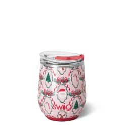 Swig Life Wine + Cocktails|Christmas Cameos^Christmas Cameos Stemless Wine 12oz