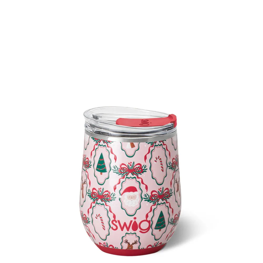 Swig Life Wine + Cocktails|Christmas Cameos^Christmas Cameos Stemless Wine 12oz