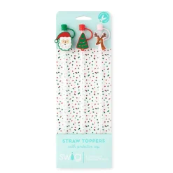Swig Life Lids, Straws + More|Christmas Cameos^Christmas Cameos Straw Topper Set