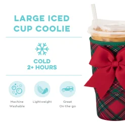Swig Life Drink Coolies New Sizes!|Christmas Plaid^Christmas Plaid Large Iced Cup Coolie