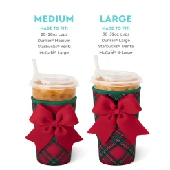 Swig Life Drink Coolies New Sizes!|Christmas Plaid^Christmas Plaid Large Iced Cup Coolie