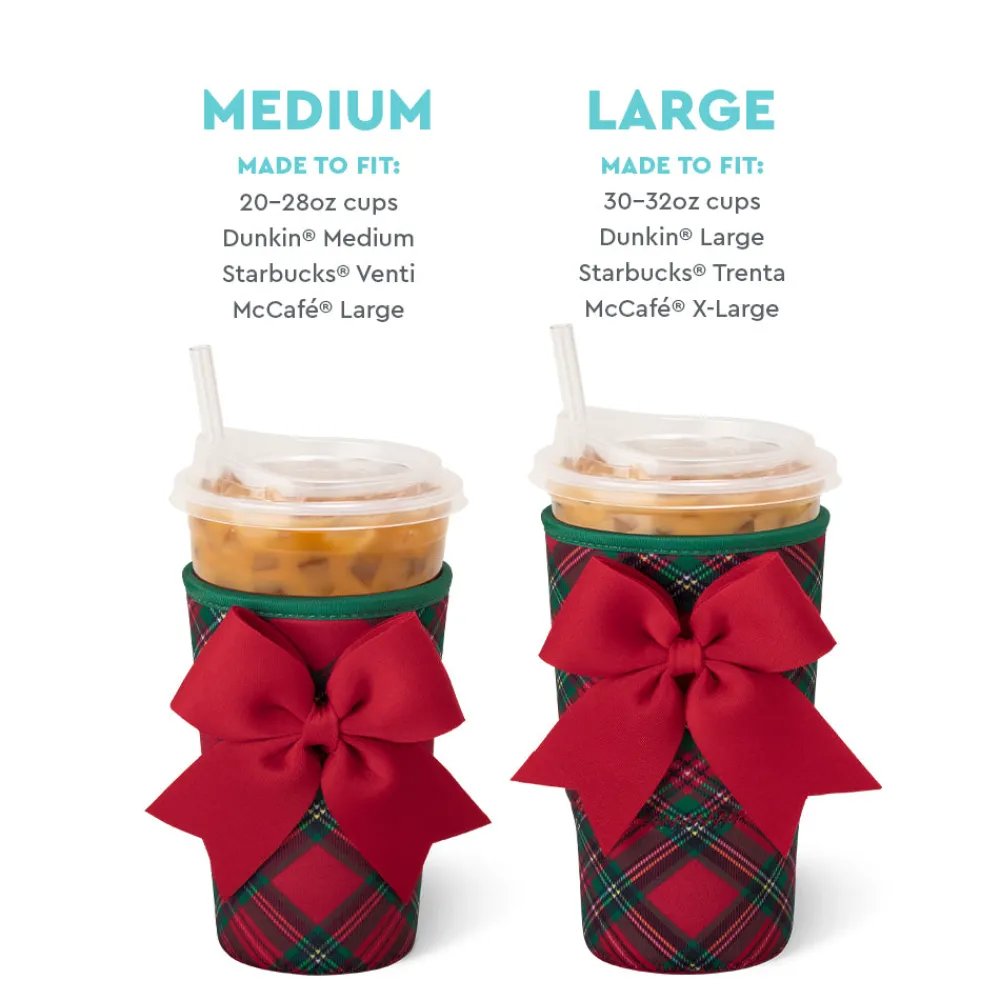 Swig Life Drink Coolies New Sizes!|Christmas Plaid^Christmas Plaid Large Iced Cup Coolie