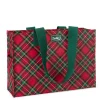 Swig Life Reusable Gift Bags|Christmas Plaid^Christmas Plaid Large Reusable Gift Bag