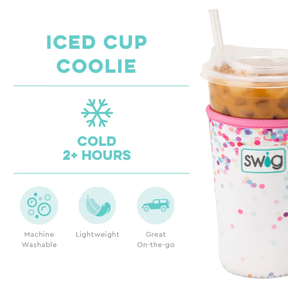 Swig Life Drink Coolies New Sizes!|Confetti^Confetti Medium Iced Cup Coolie
