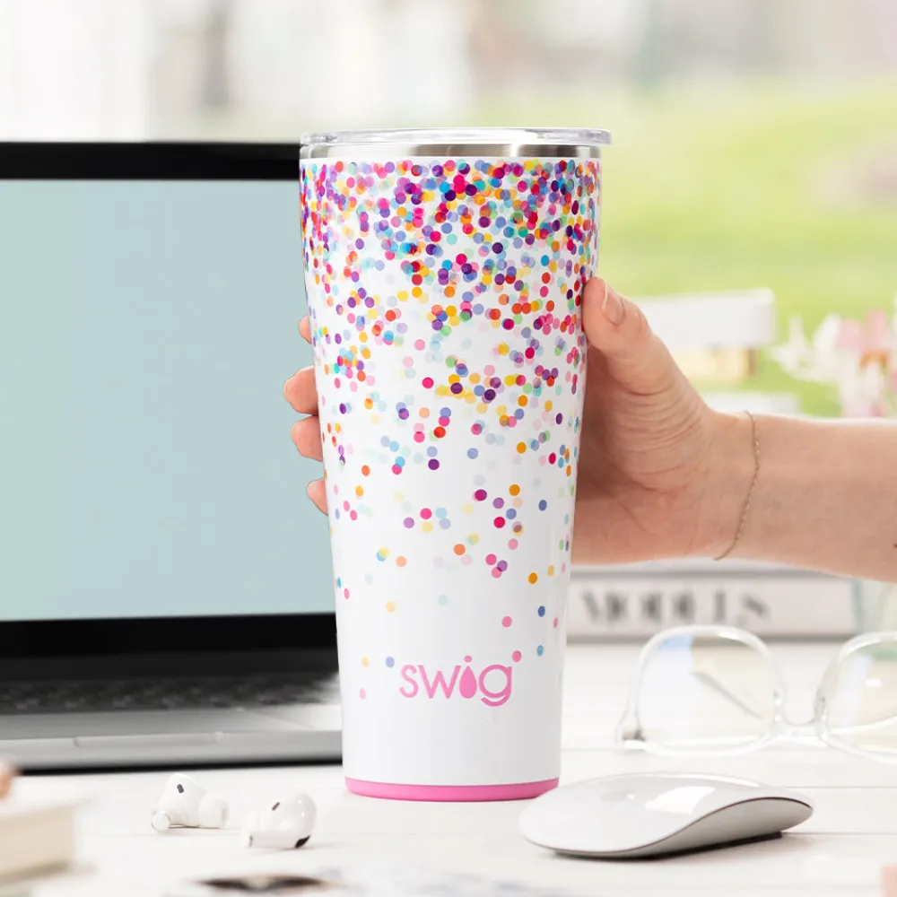 Swig Life Tumblers New Sizes!|Confetti^Confetti Tumbler (32oz) - Cup Holder Friendly -