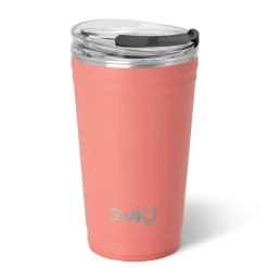 Swig Life Tumblers New Sizes!|Solids^Coral 24oz Insulated Party Cup -