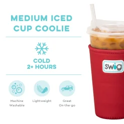 Swig Life Drink Coolies New Sizes!|Gameday^Crimson Medium Iced Cup Coolie
